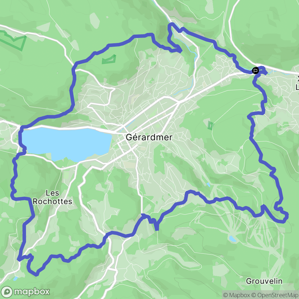 Xonrupt-Longemer : carte du parcours de randonnée - France