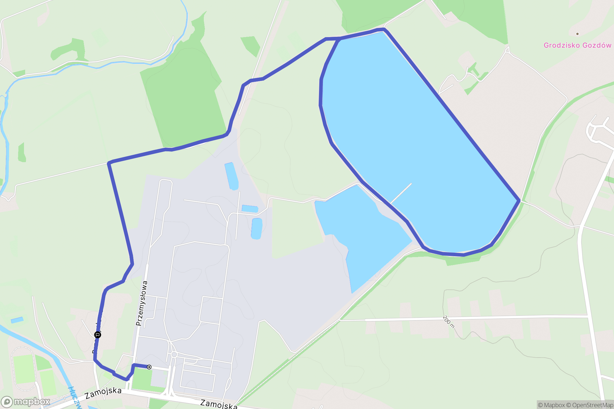 Werbkowice: mapa trasy - Poland