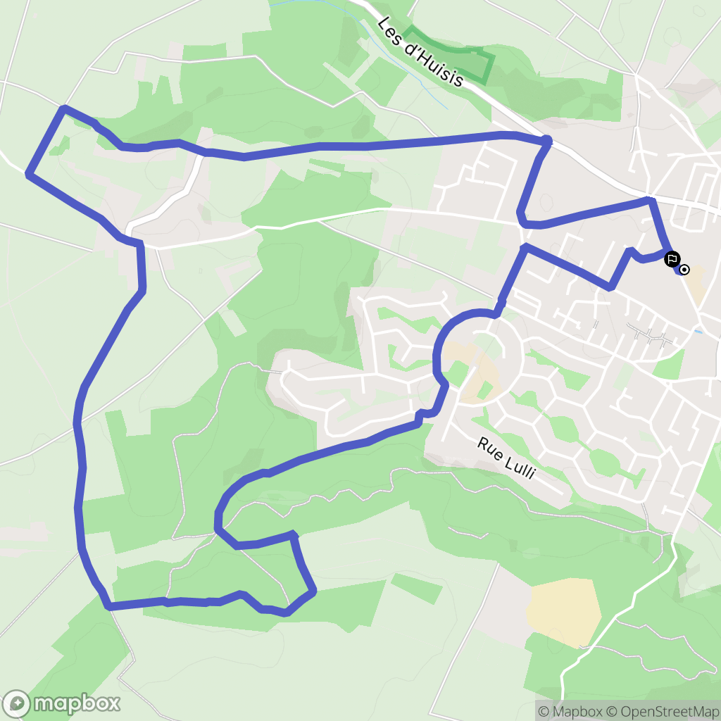 Étréchy : carte du parcours de randonnée - France