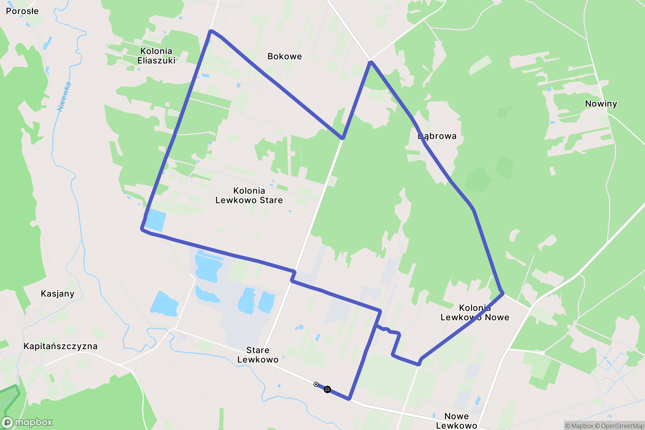 Lewkowo Stare: mapa trasy - Poland