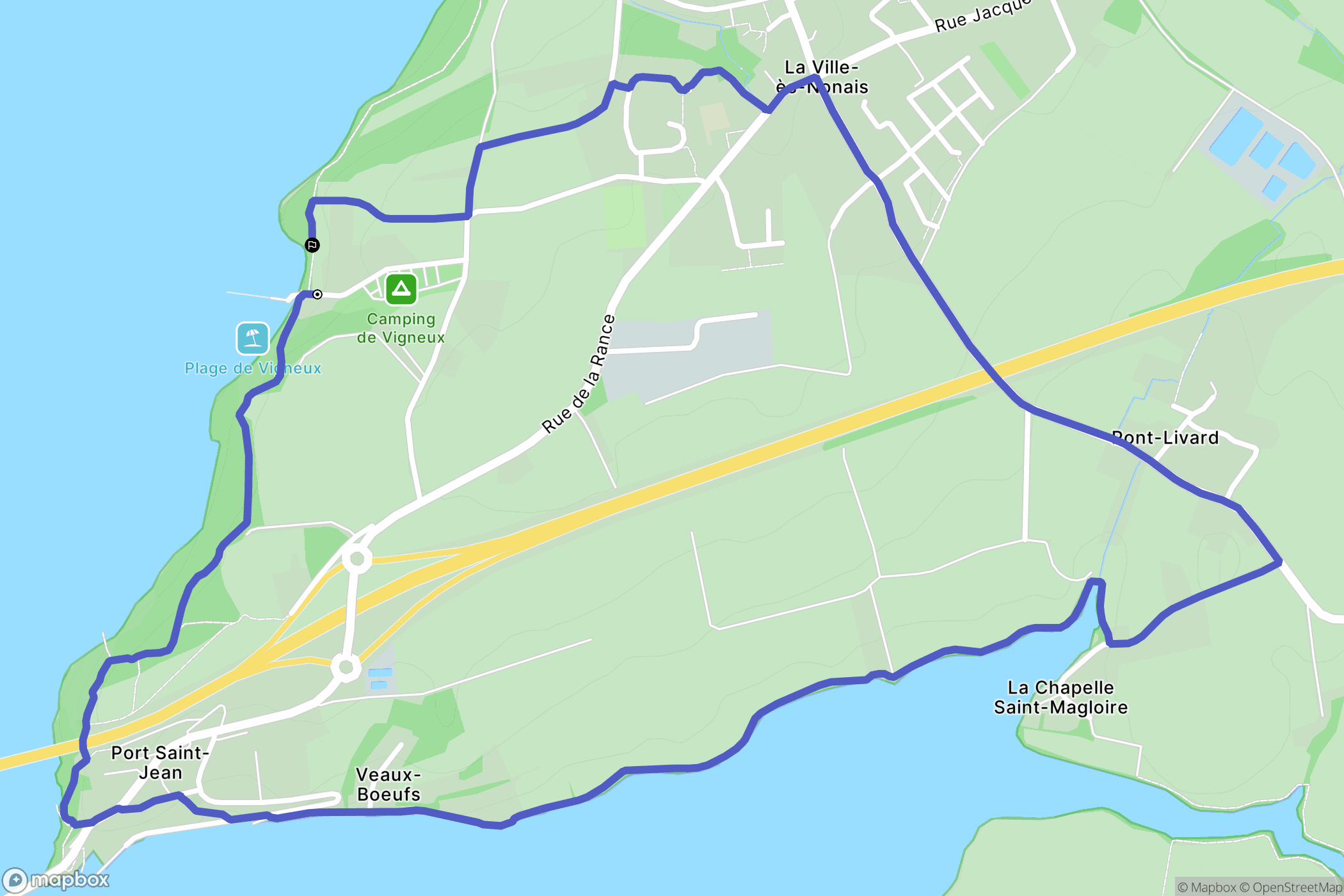La Ville-és-Nonais : carte du parcours de randonnée - France