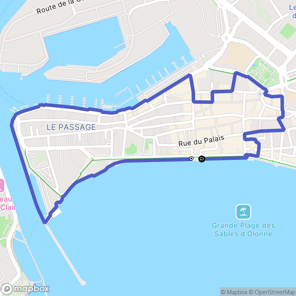 Les Sables-d'Olonne : carte du parcours de randonnée - France