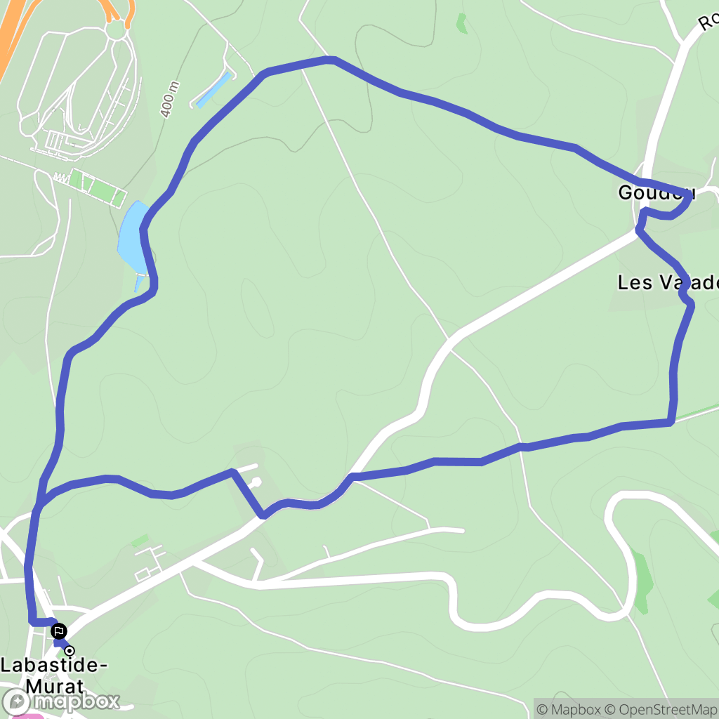 Cœur-de-Causse : carte du parcours de randonnée - France