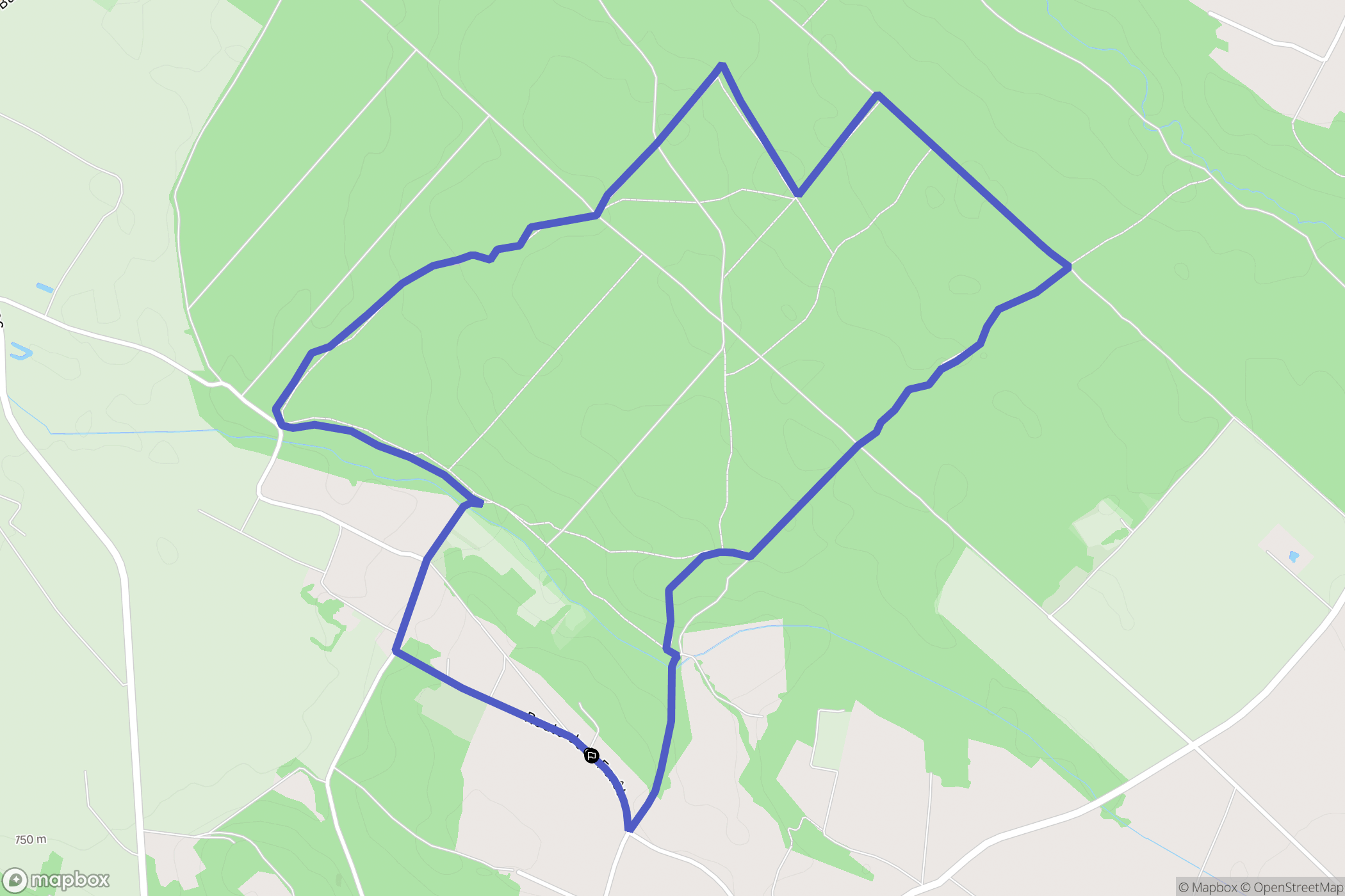 Giroussens : carte du parcours de randonnée - France