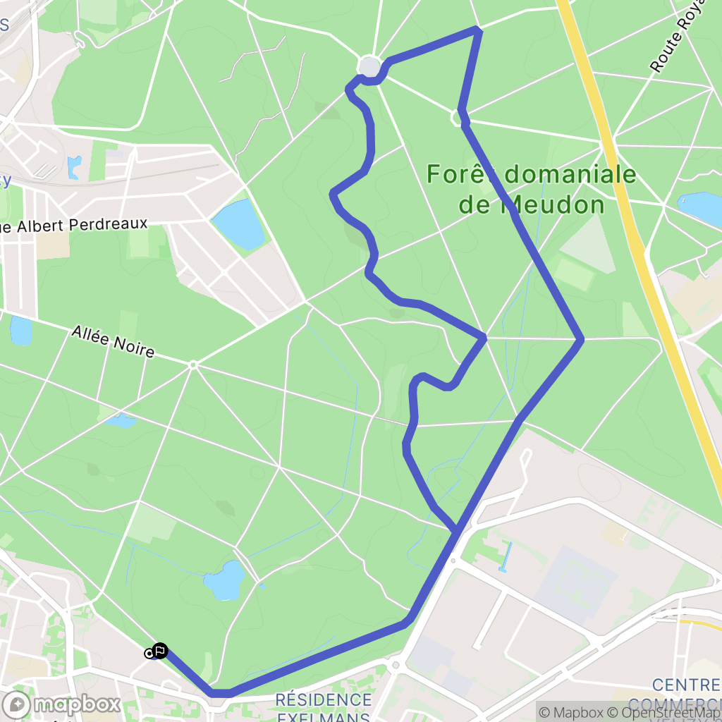 Vélizy-Villacoublay : carte du parcours de randonnée - France