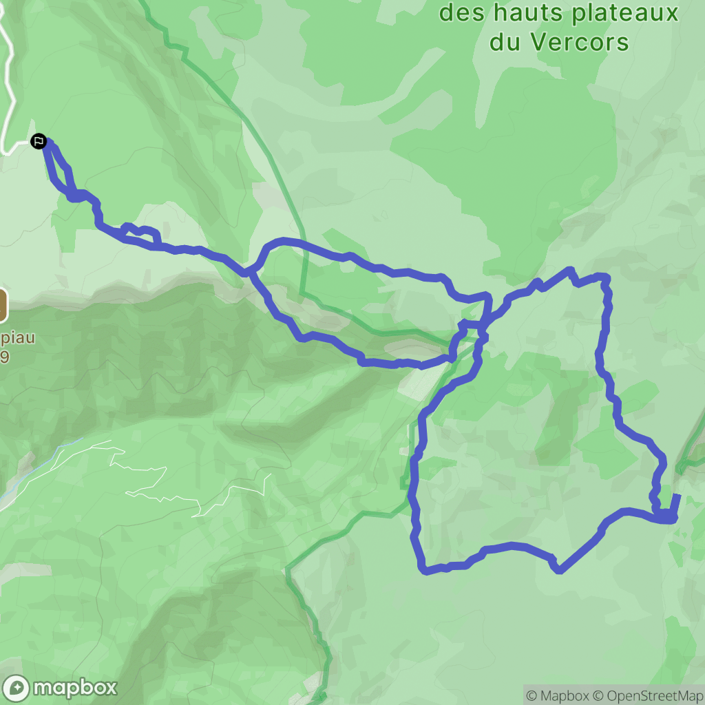 Saint-Agnan-en-Vercors : carte du parcours de randonnée - France