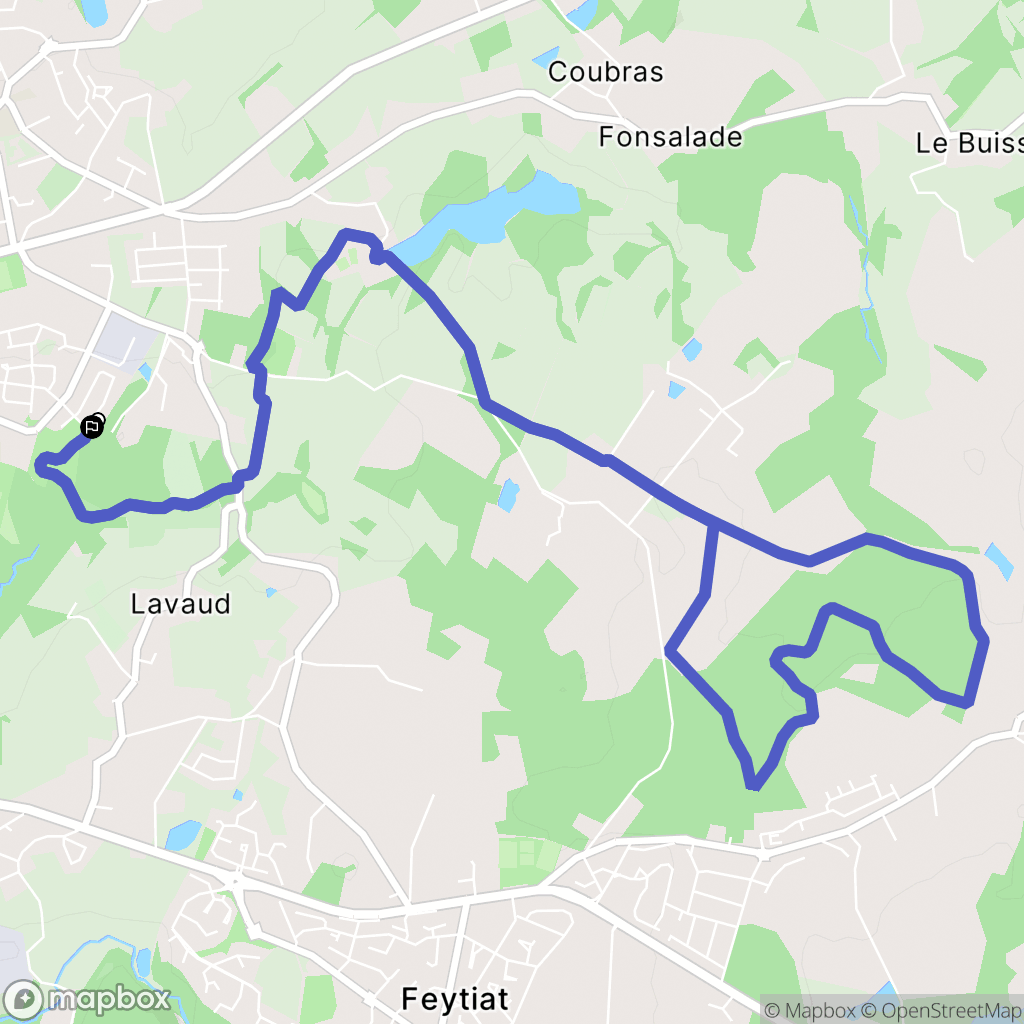 Panazol : carte du parcours de randonnée - France