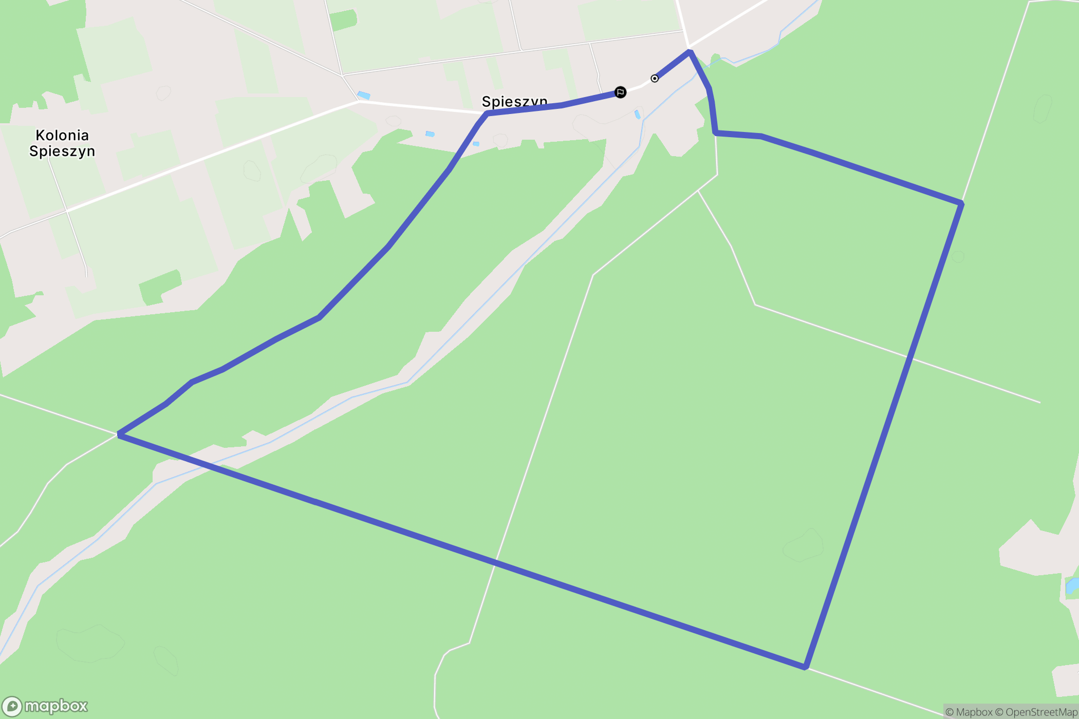 Spieszyn: mapa trasy - Poland