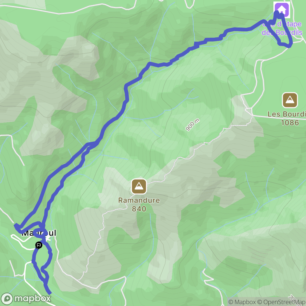 Saint-Julien : carte du parcours de randonnée - France