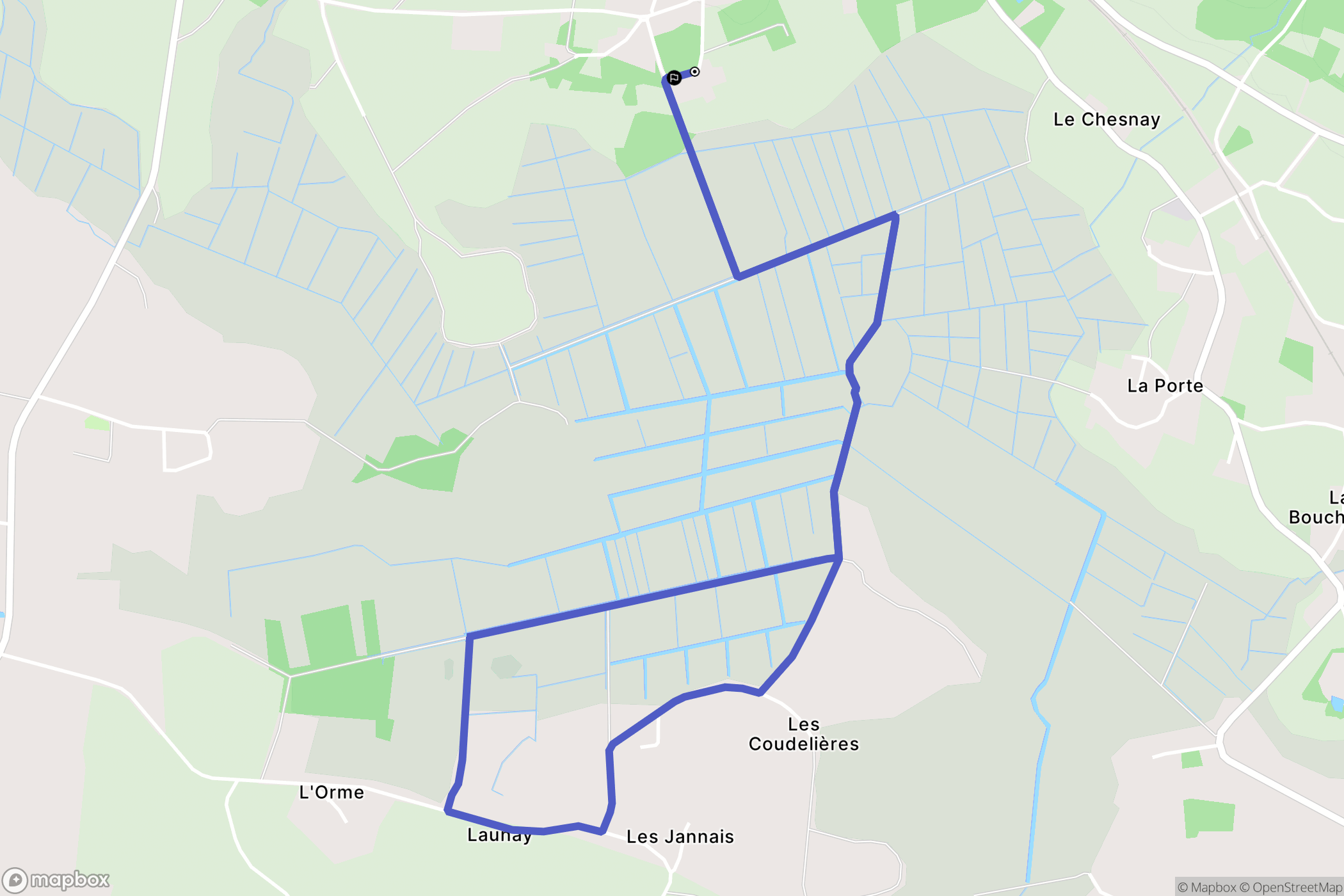 Savenay : carte du parcours de randonnée - France