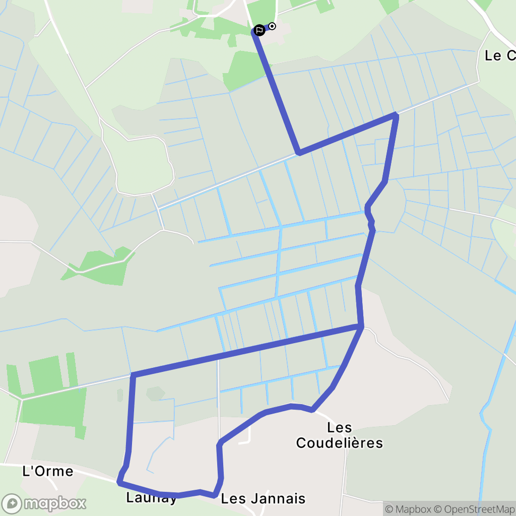Savenay : carte du parcours de randonnée - France
