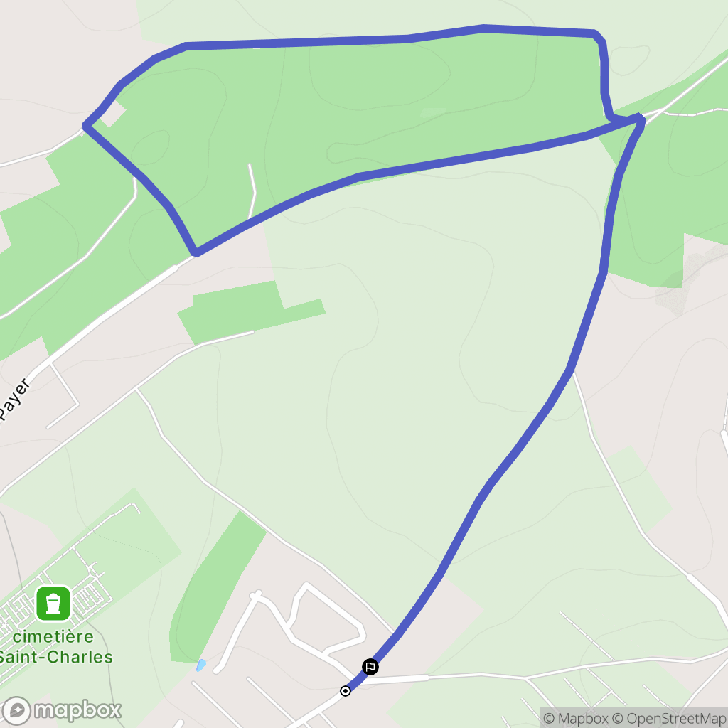 Sedan : carte du parcours de randonnée - France
