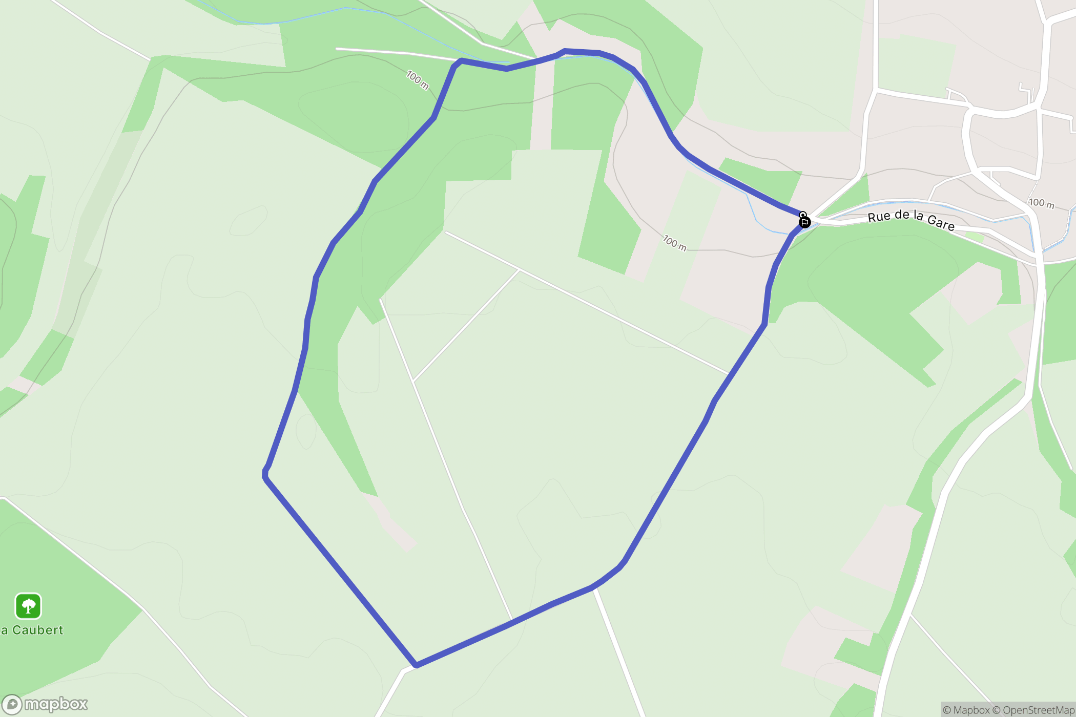 Vauchelles-lès-Authie : carte du parcours de randonnée - France