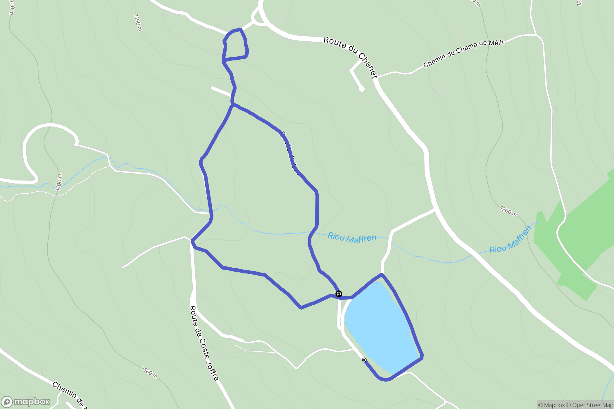 Saint-Bonnet-en-Champsaur : carte du parcours de randonnée - France