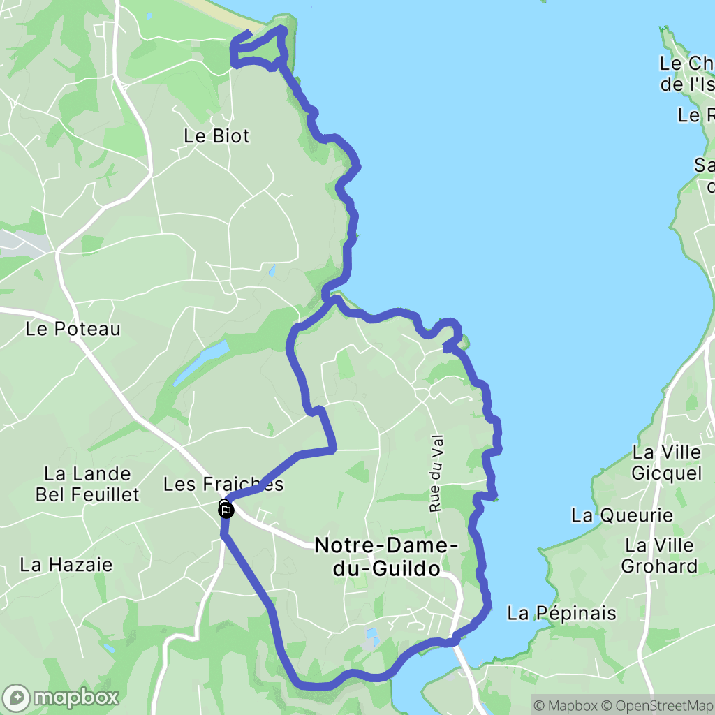 Saint-Cast-le-Guildo : carte du parcours de randonnée - France
