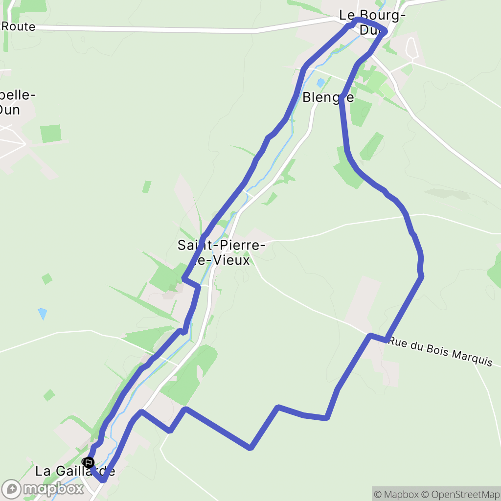 La Gaillarde : carte du parcours de randonnée - France