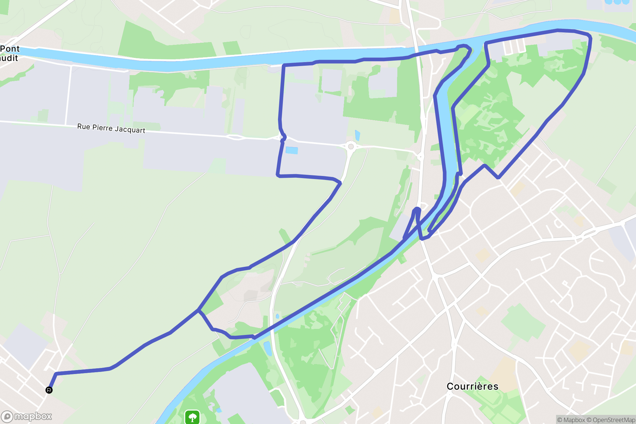 Harnes : carte du parcours de randonnée - France