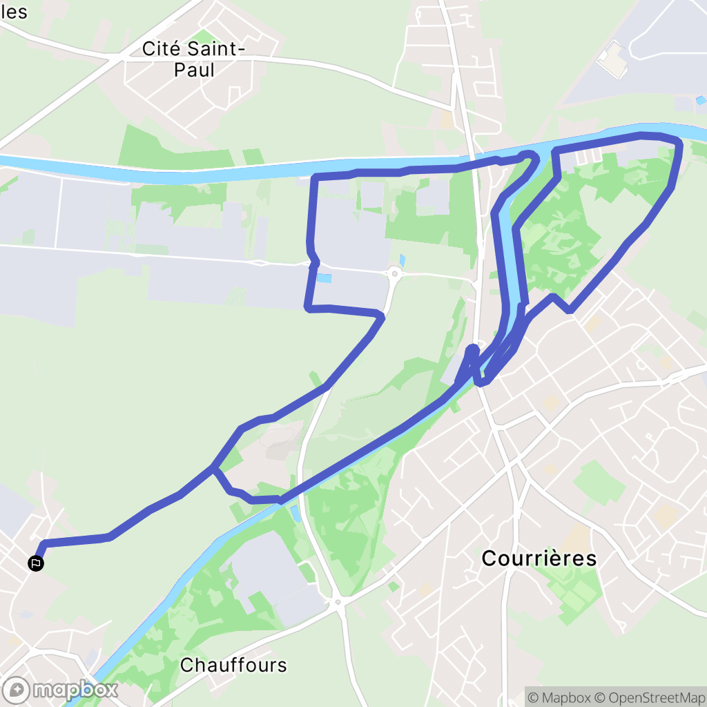 Harnes : carte du parcours de randonnée - France
