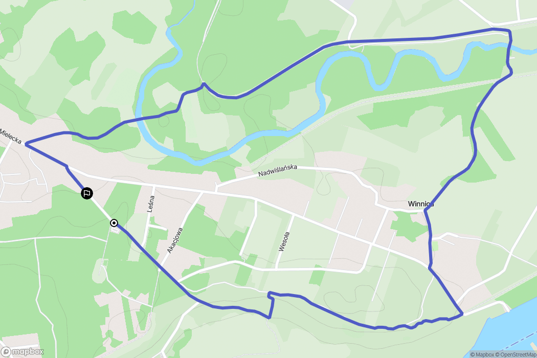 Winnica: mapa trasy - Poland