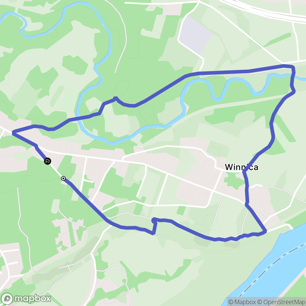 Winnica: mapa trasy - Poland
