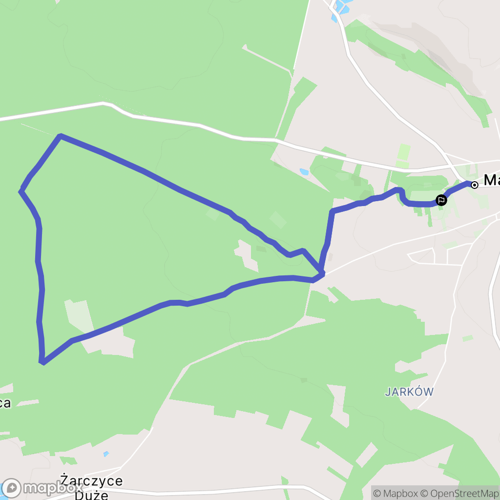Małogoszcz: mapa trasy - Poland