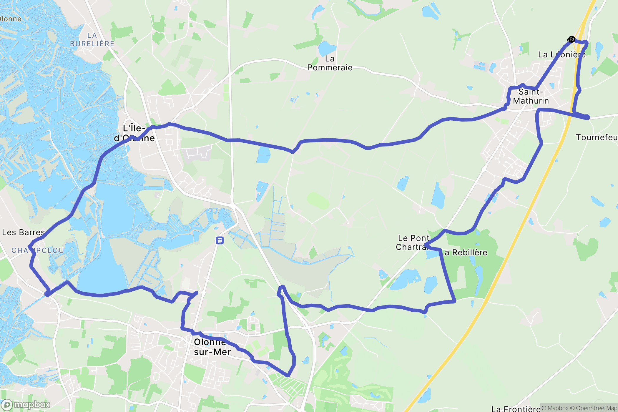 Saint-Mathurin : carte du parcours de randonnée - France