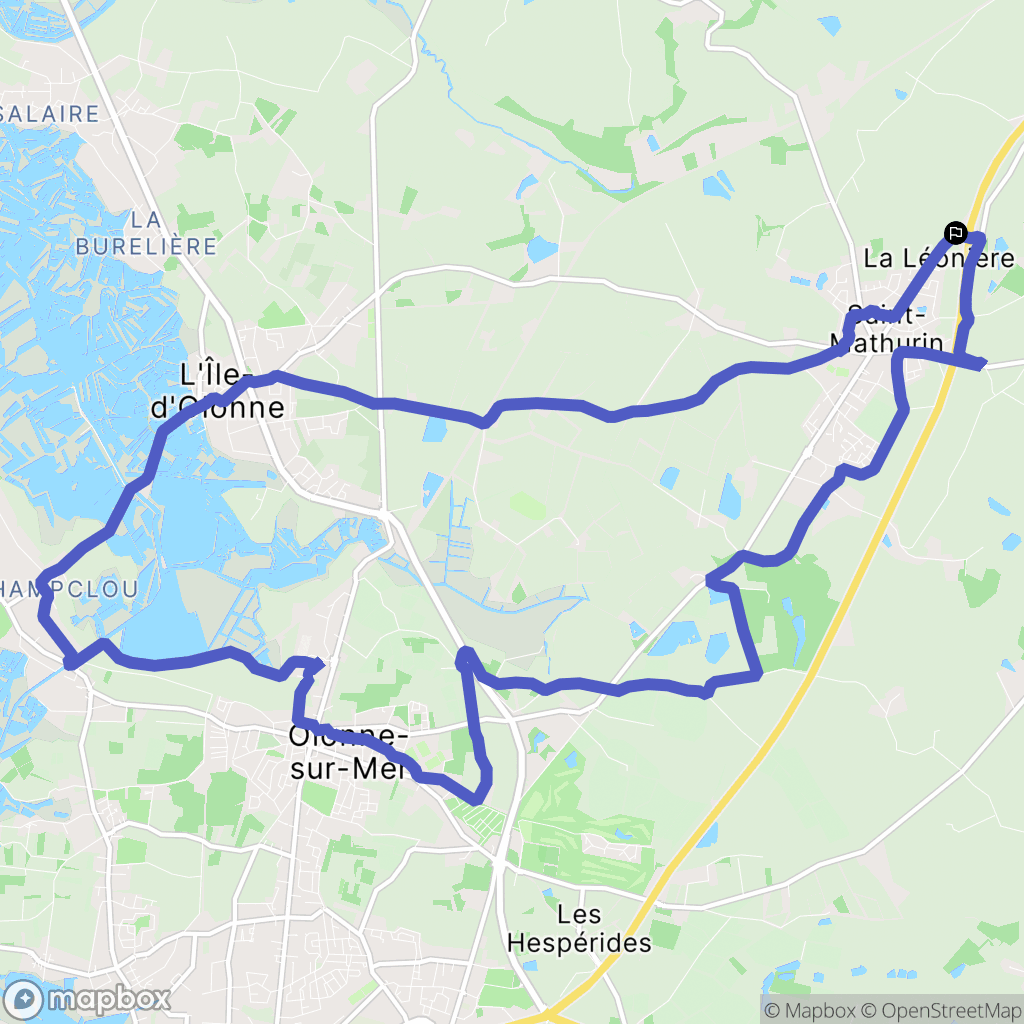 Saint-Mathurin : carte du parcours de randonnée - France