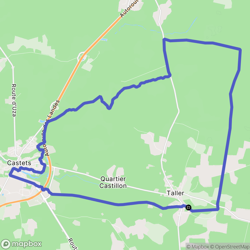 Taller : carte du parcours de randonnée - France