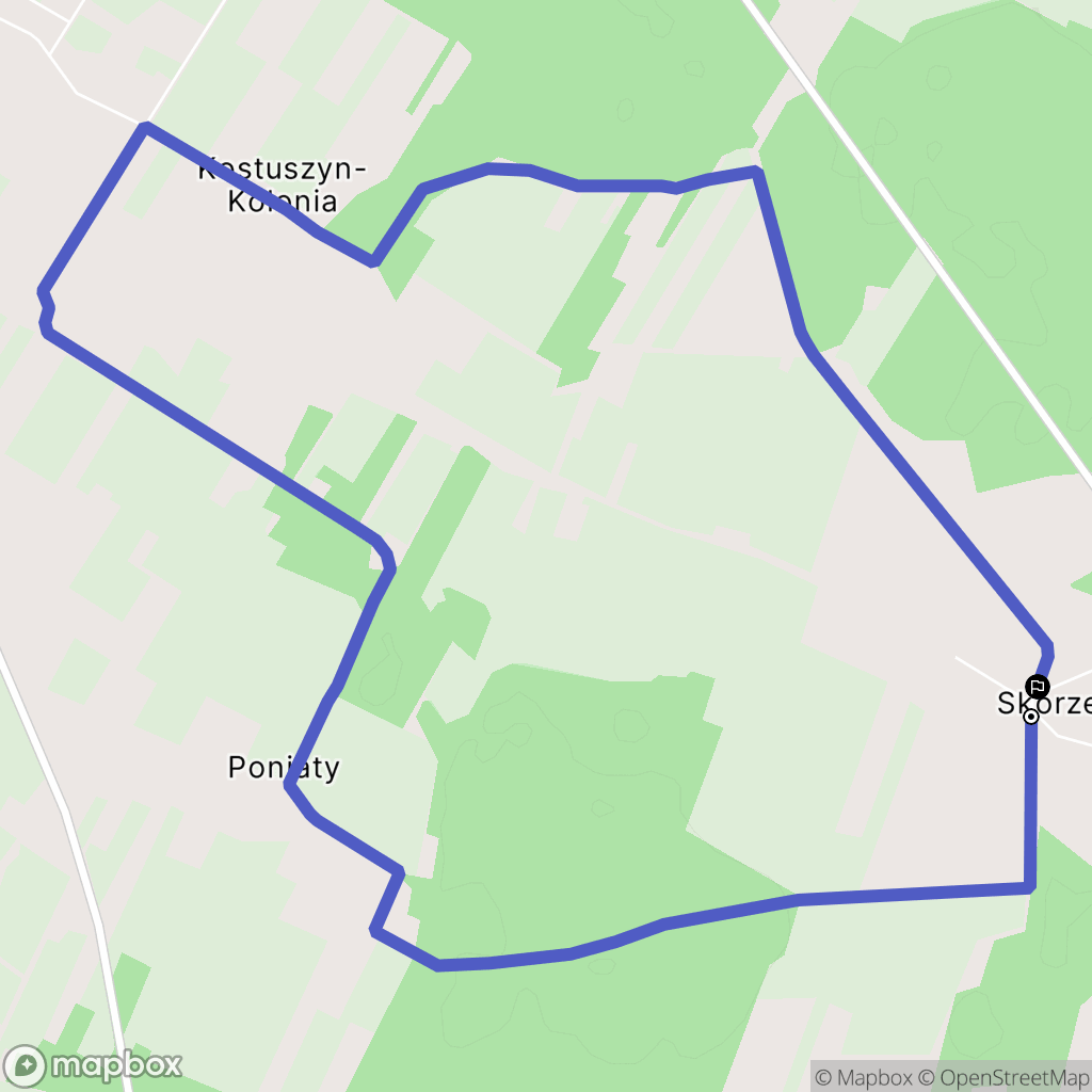 Skórzec: mapa trasy - Poland