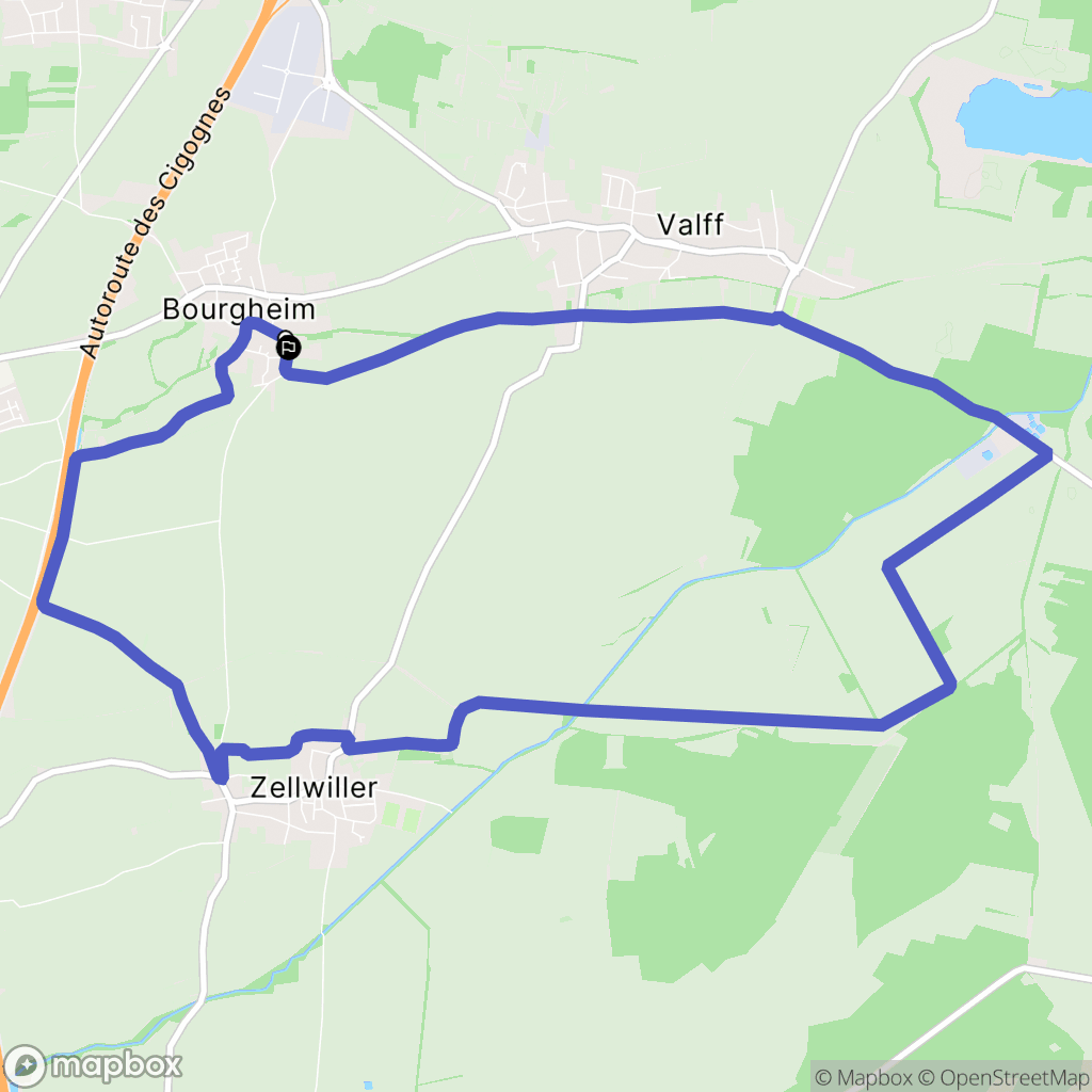 Bourgheim : carte du parcours de randonnée - France