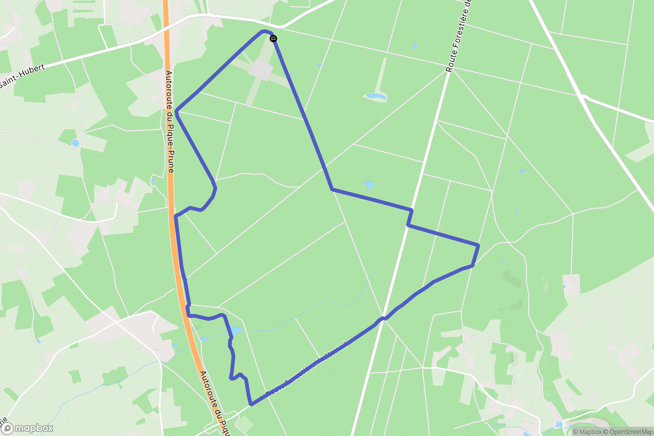 Mayet : carte du parcours de randonnée - France