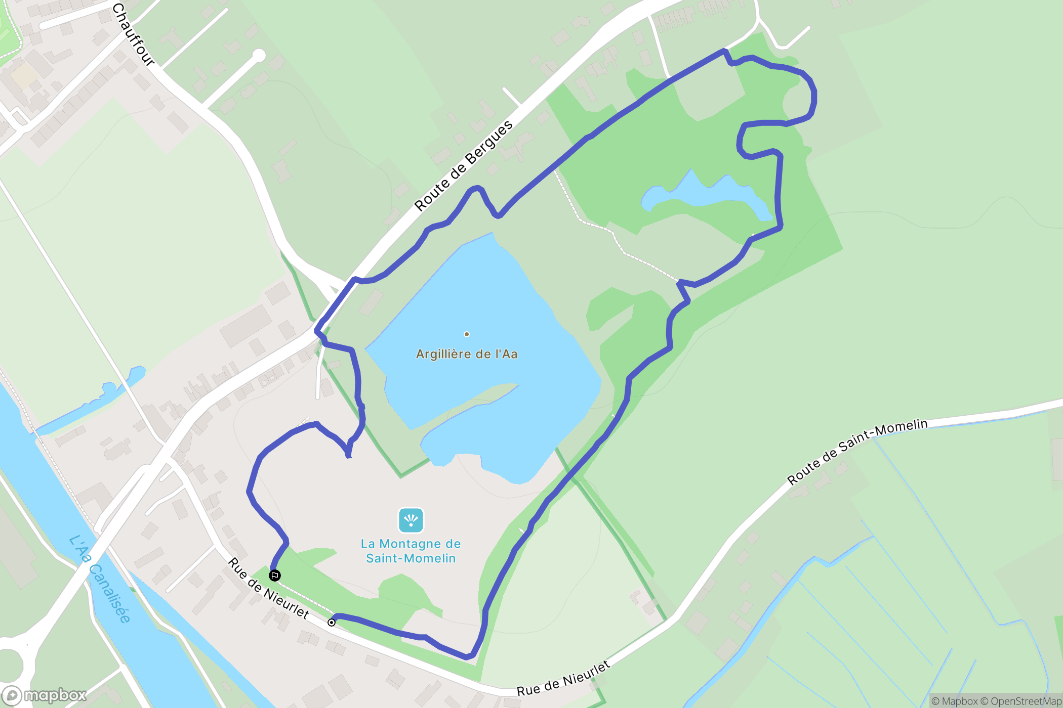 Saint-Momelin : carte du parcours de randonnée - France