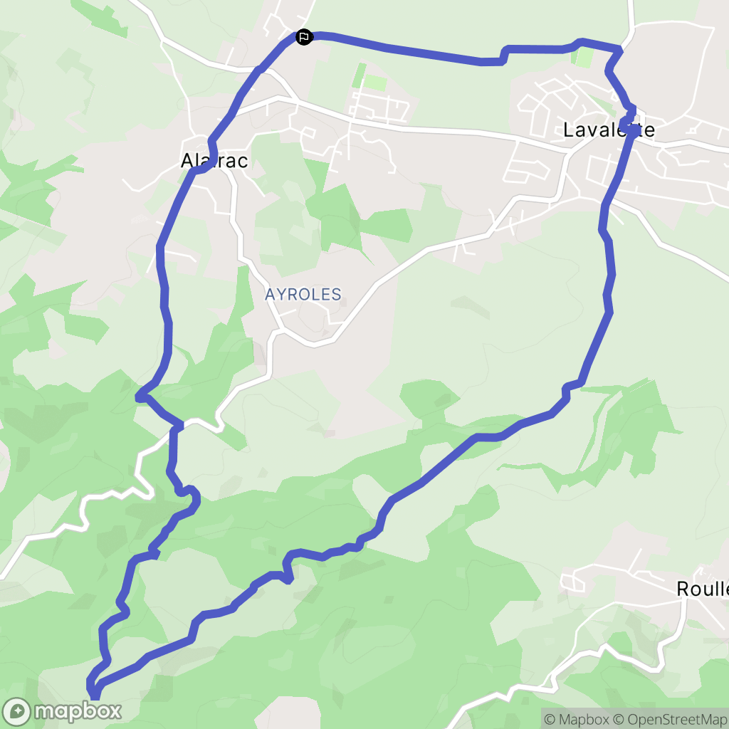 Alairac : carte du parcours de randonnée - France