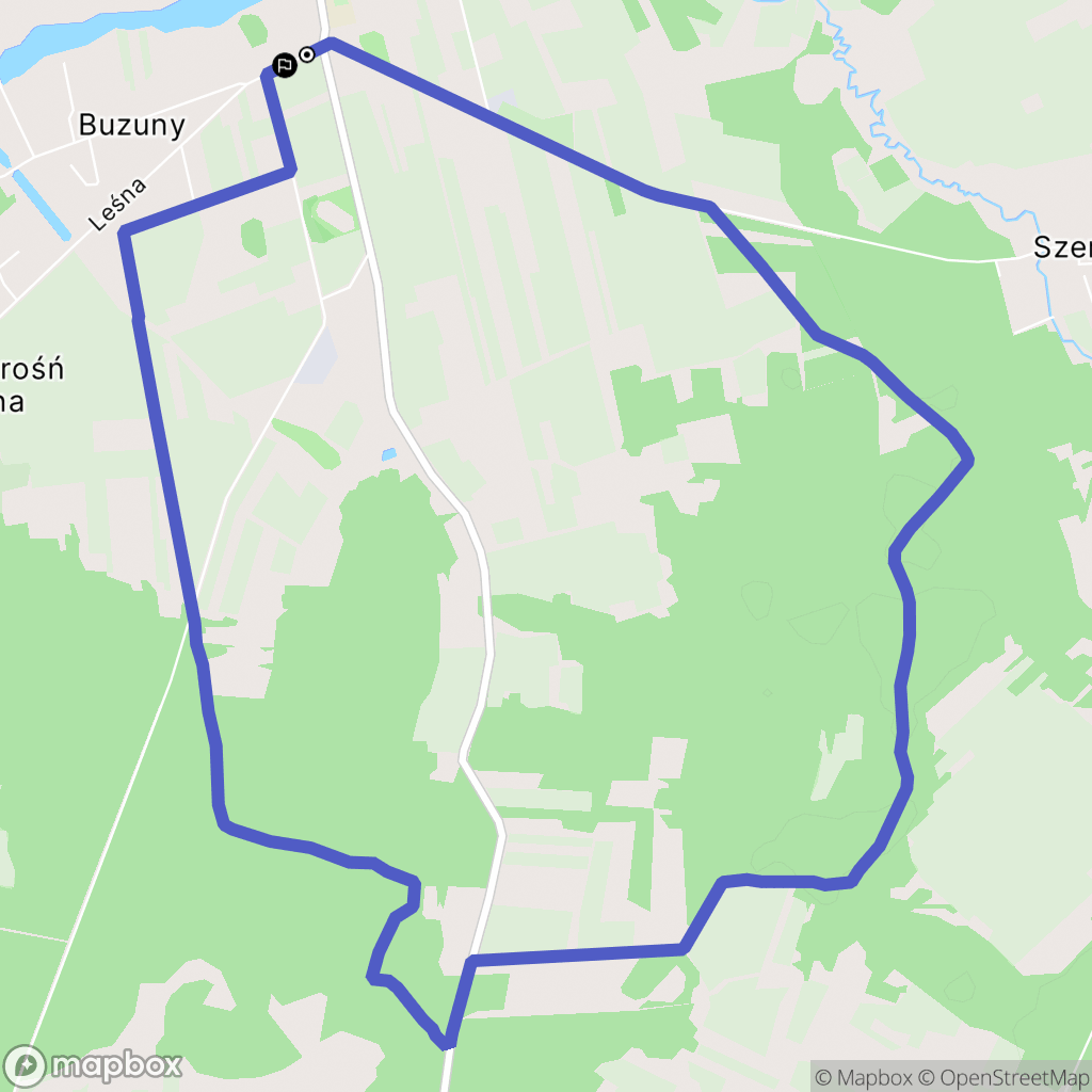 Turośń Kościelna: mapa trasy - Poland