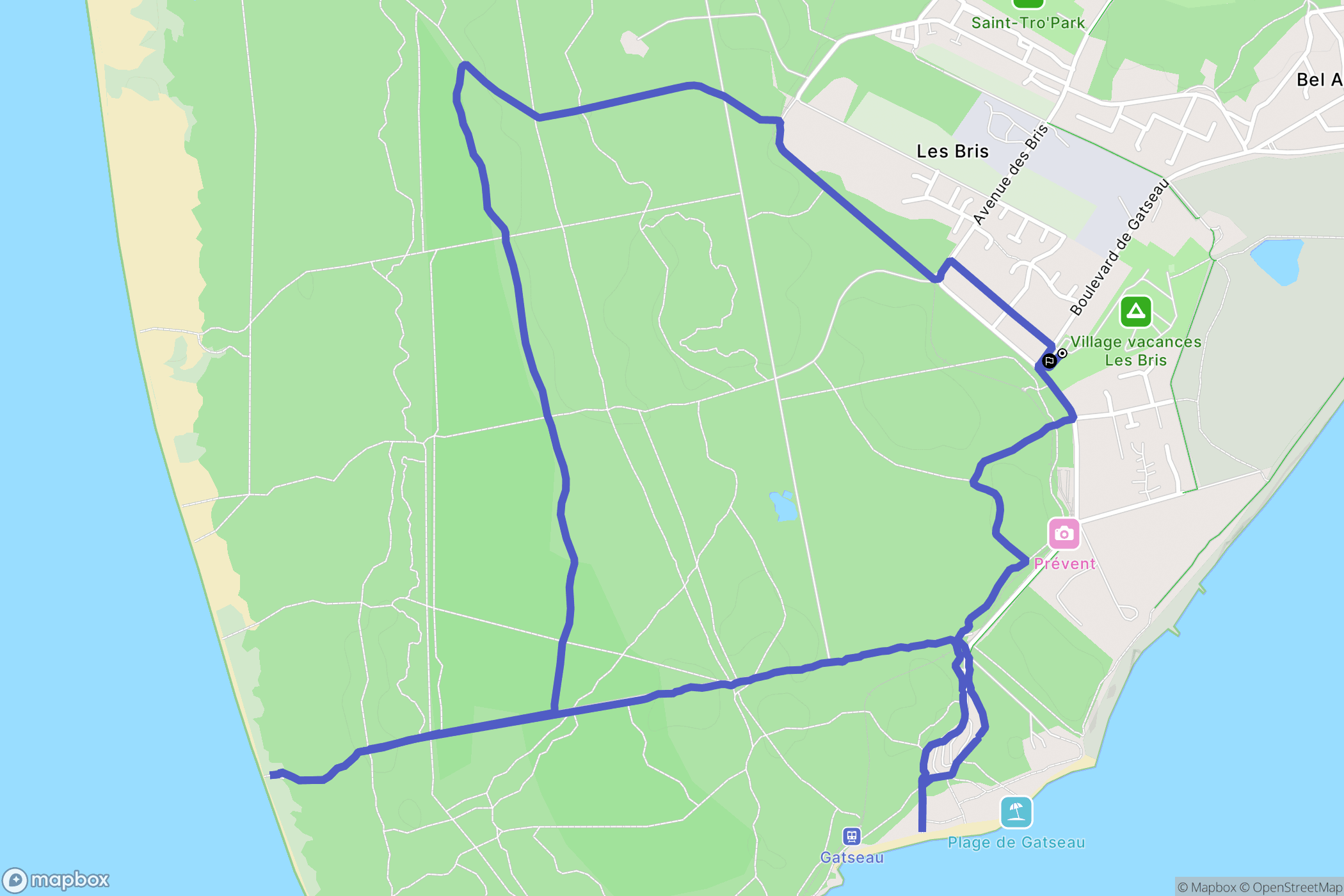 Saint-Trojan-les-Bains : carte du parcours de randonnée - France