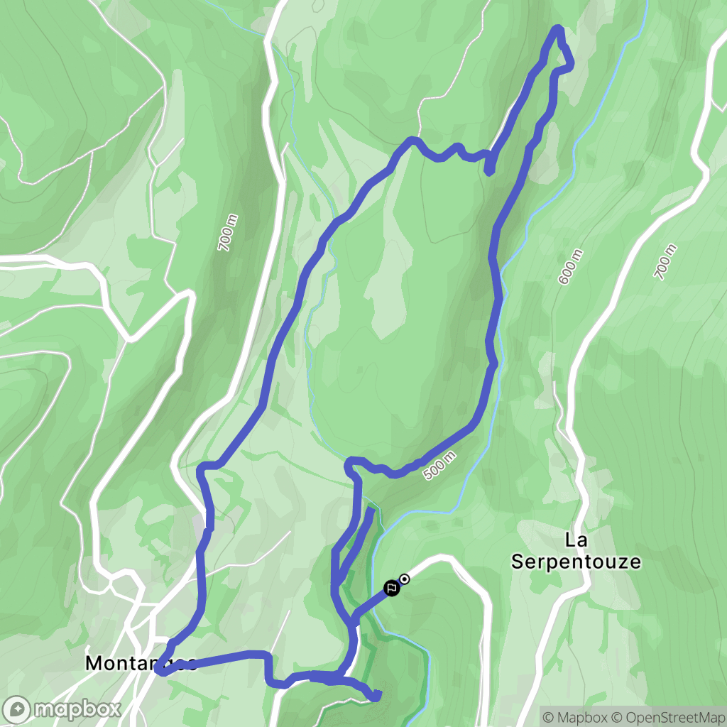 Confort : carte du parcours de randonnée - France