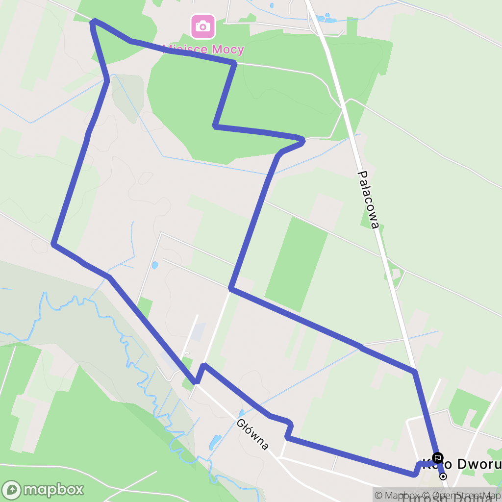 Turośń Dolna: mapa trasy - Poland
