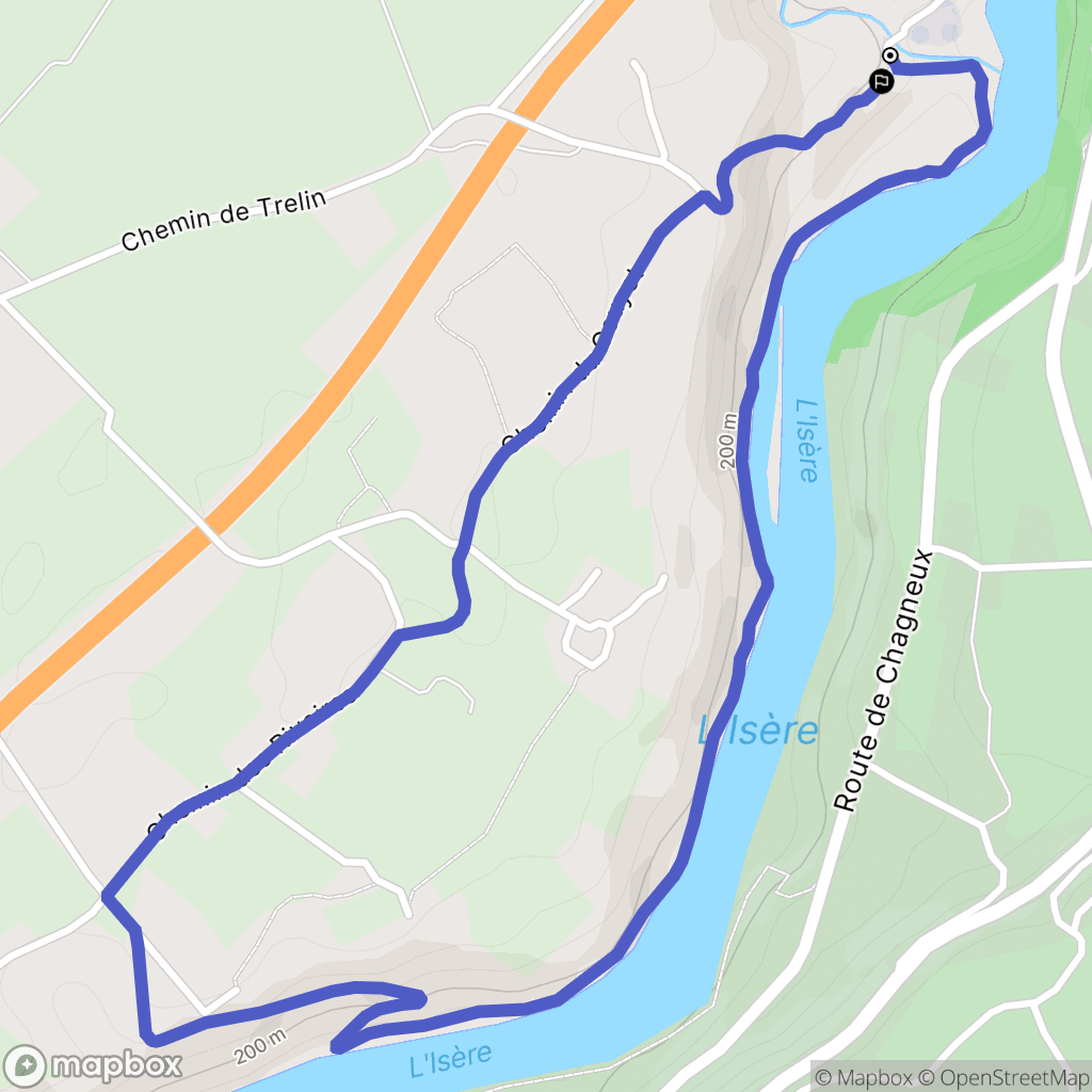 Beaulieu : carte du parcours de randonnée - France