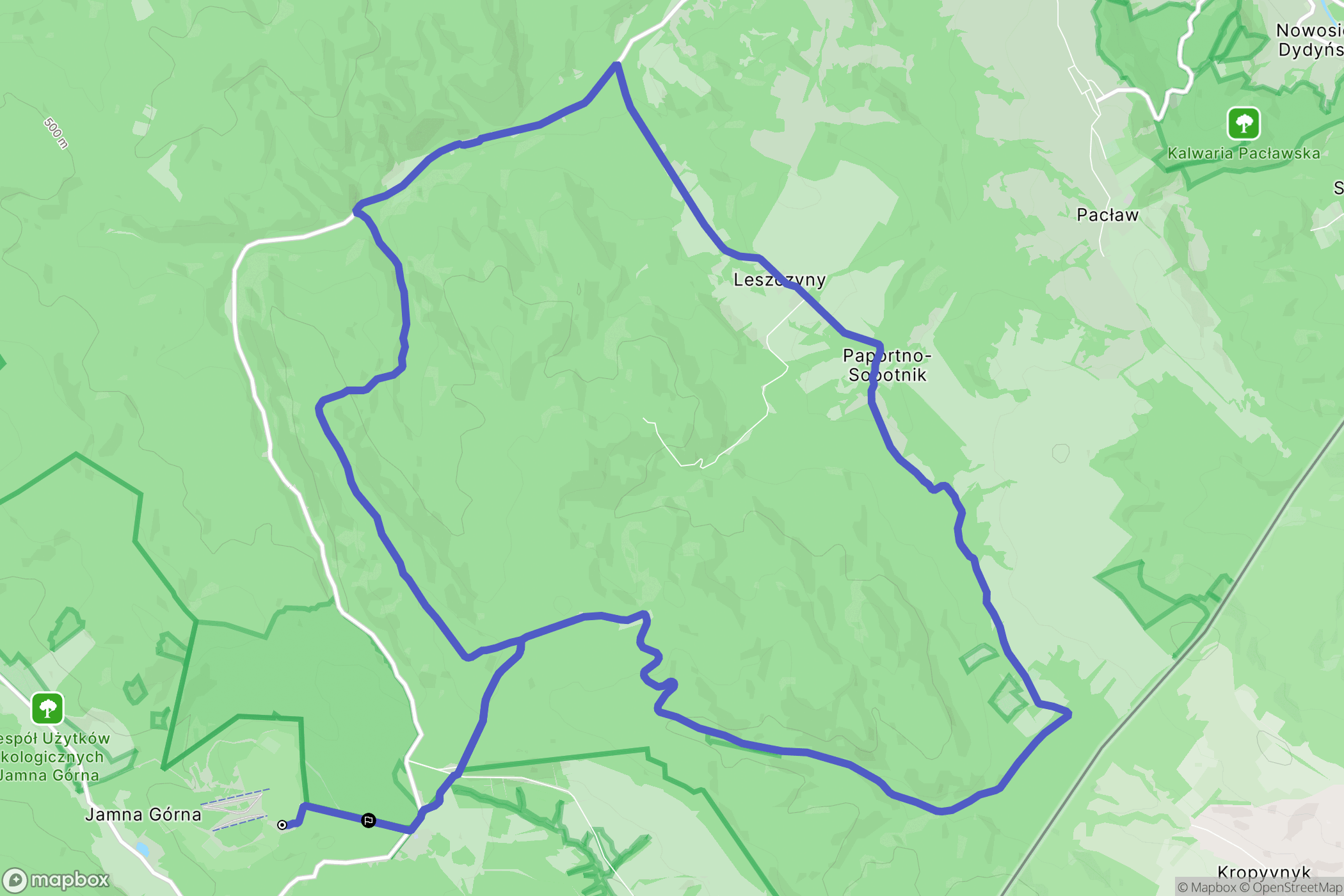 Arłamów: mapa trasy - Poland