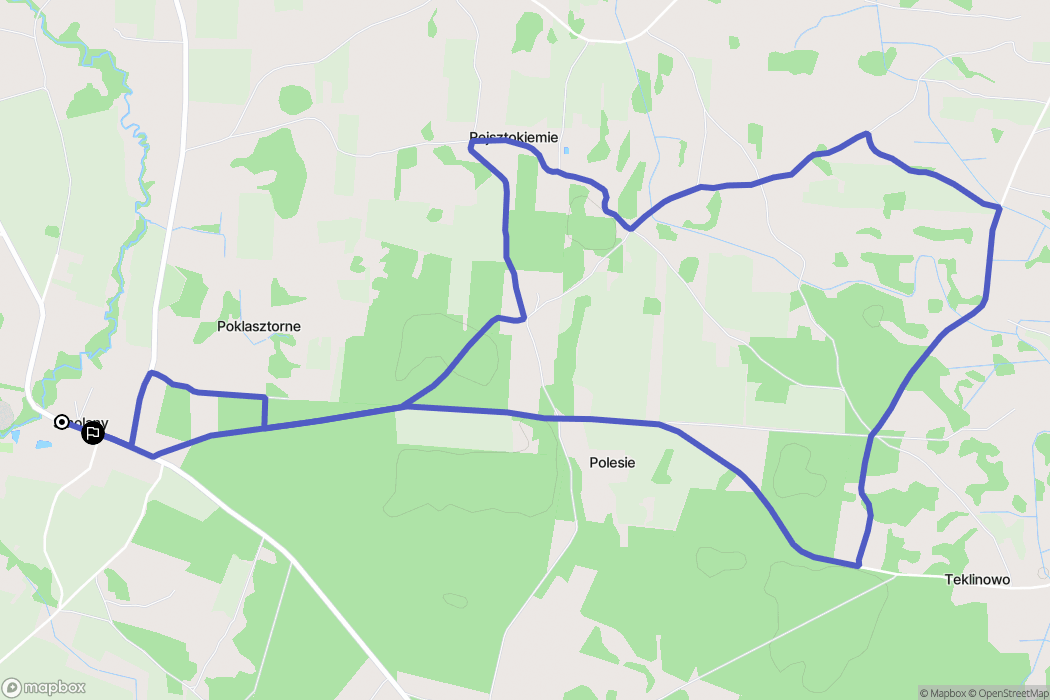 Smolany: mapa trasy - Poland