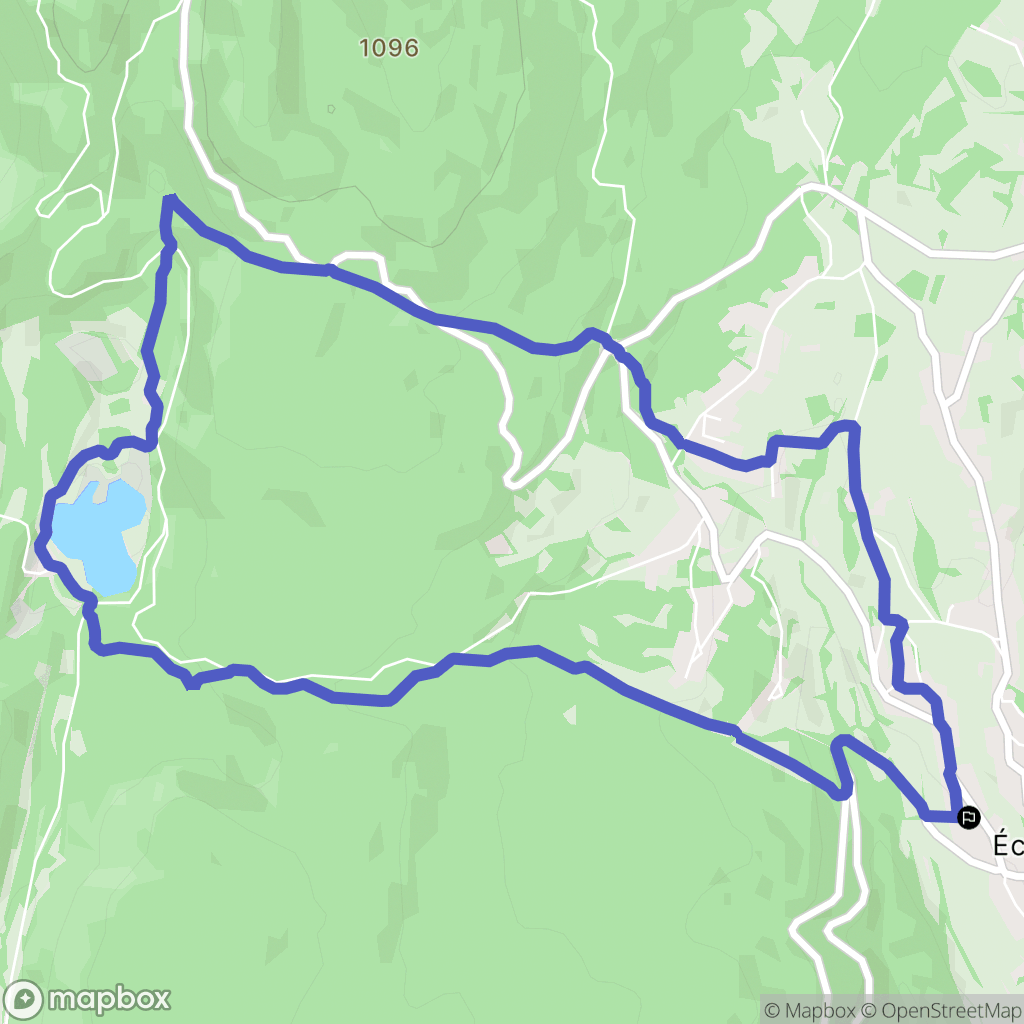 Échallon : carte du parcours de randonnée - France