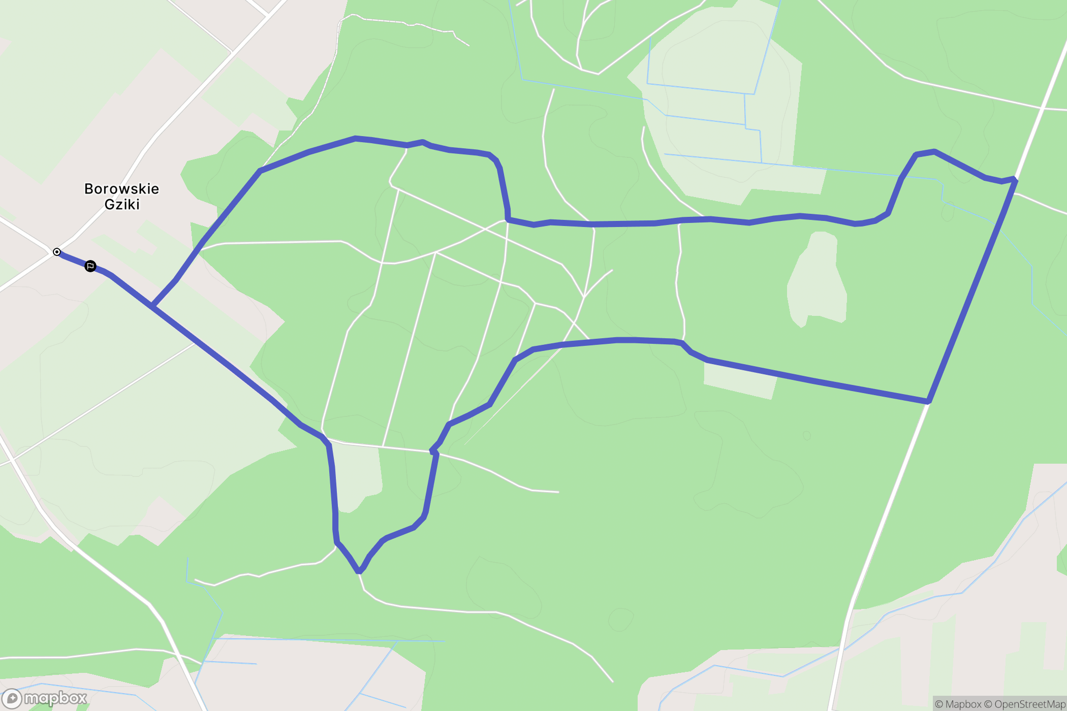 Borowskie Gziki: mapa trasy - Poland