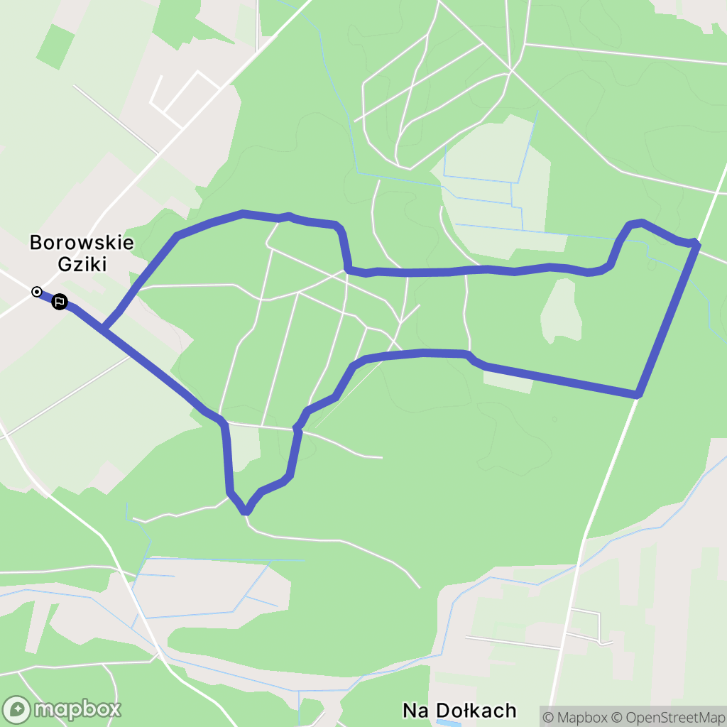 Borowskie Gziki: mapa trasy - Poland