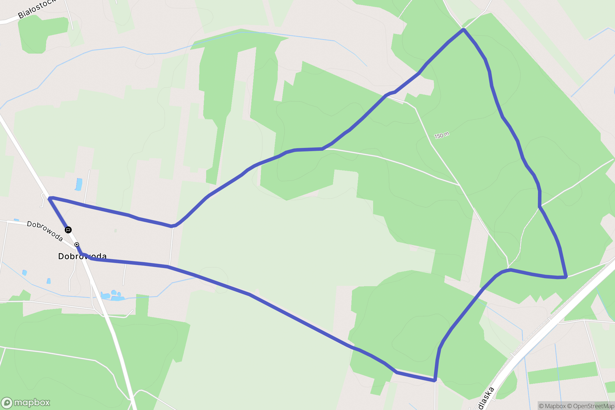 Dobrowoda: mapa trasy - Poland