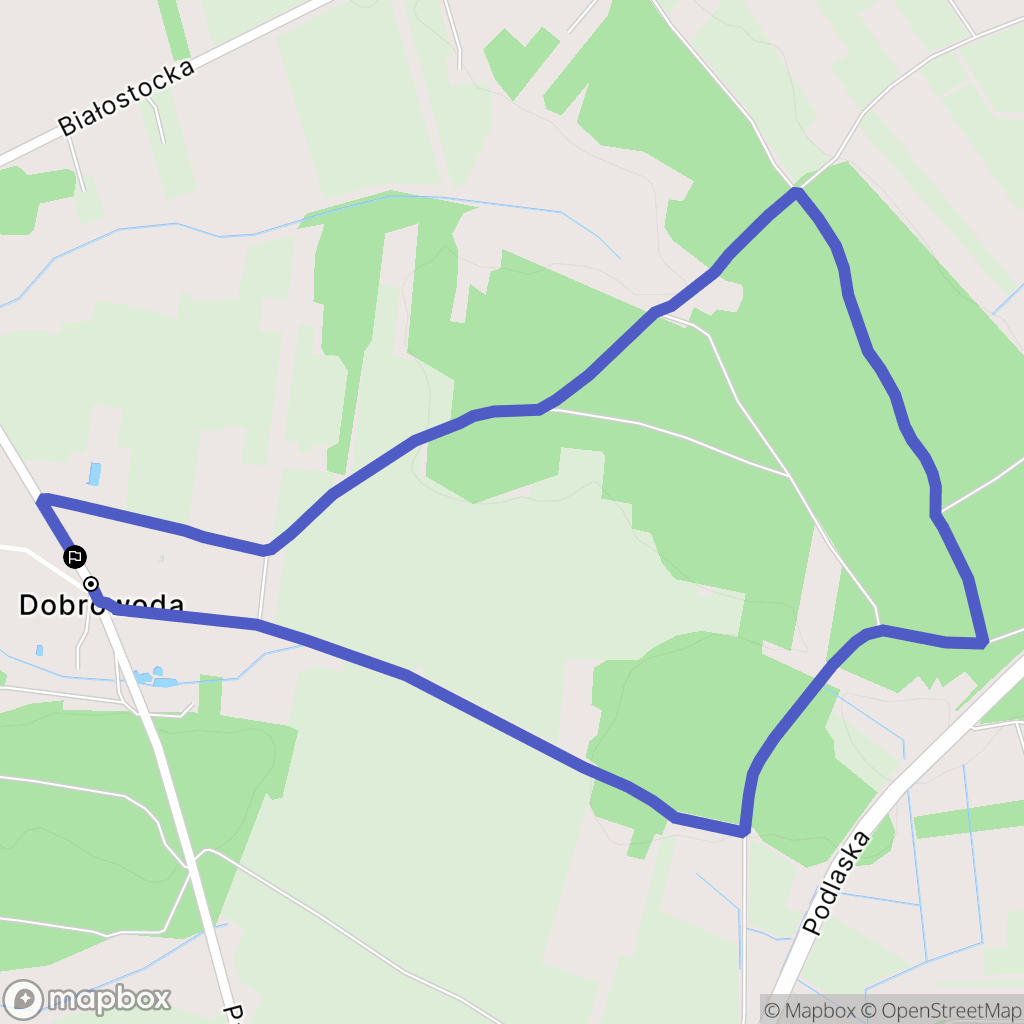 Dobrowoda: mapa trasy - Poland