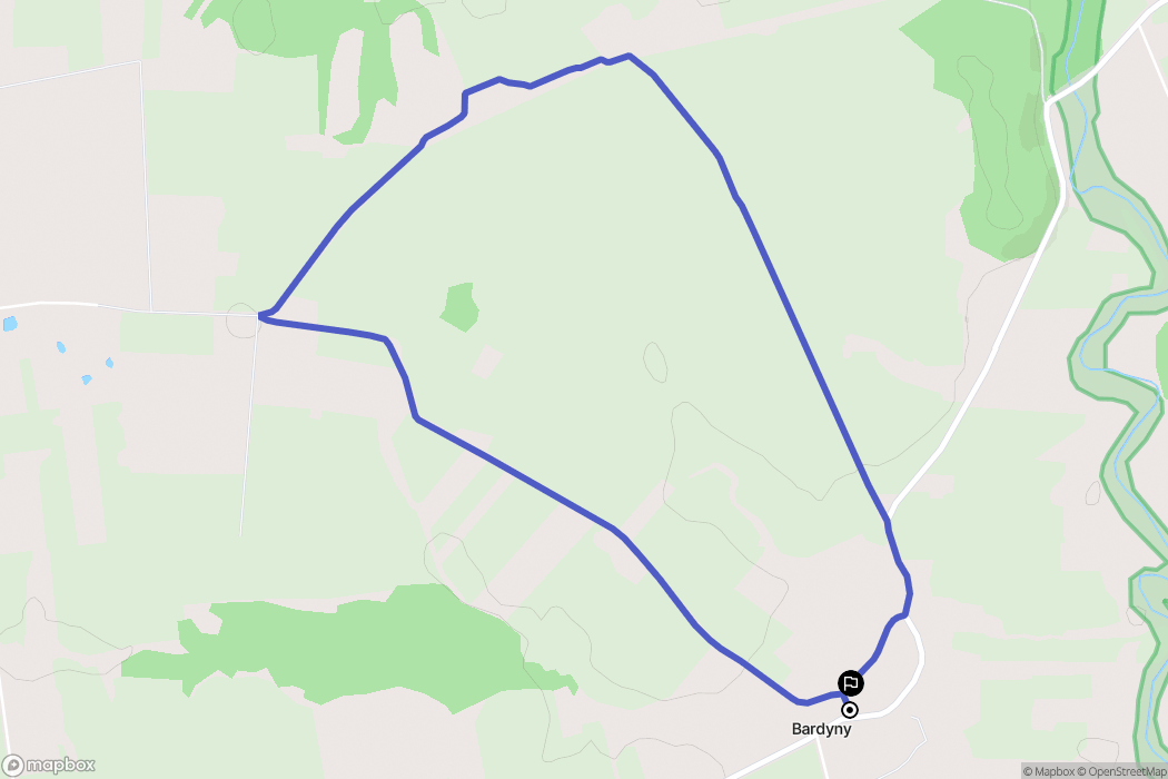 Bardyny: mapa trasy - Poland