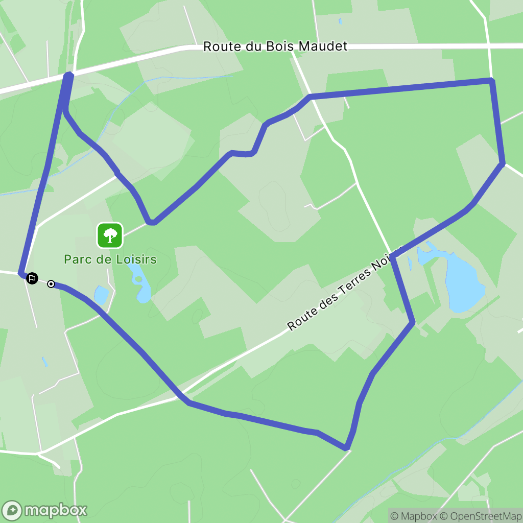 Les Bois d'Anjou : carte du parcours de randonnée - France
