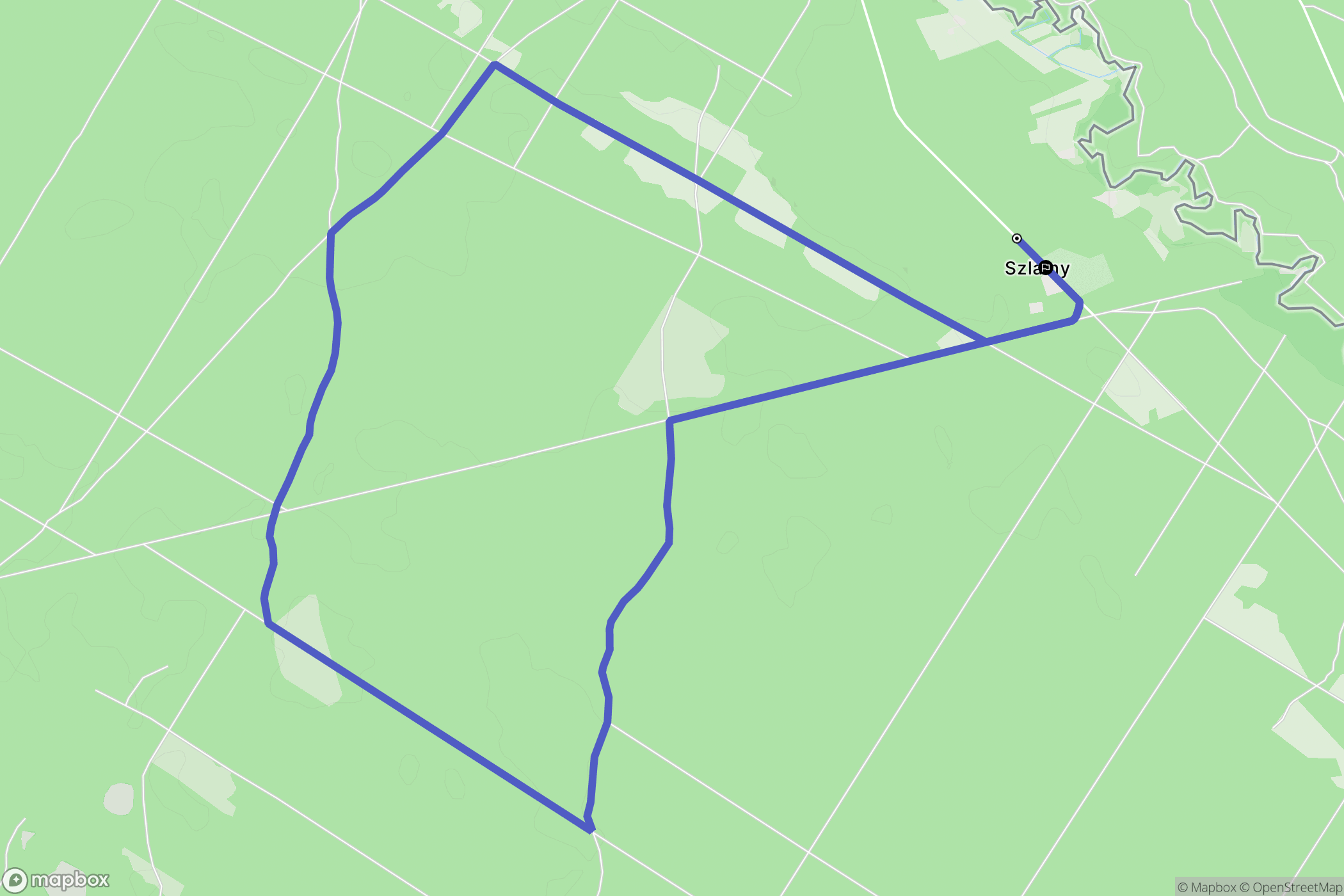 Szlamy: mapa trasy - Poland