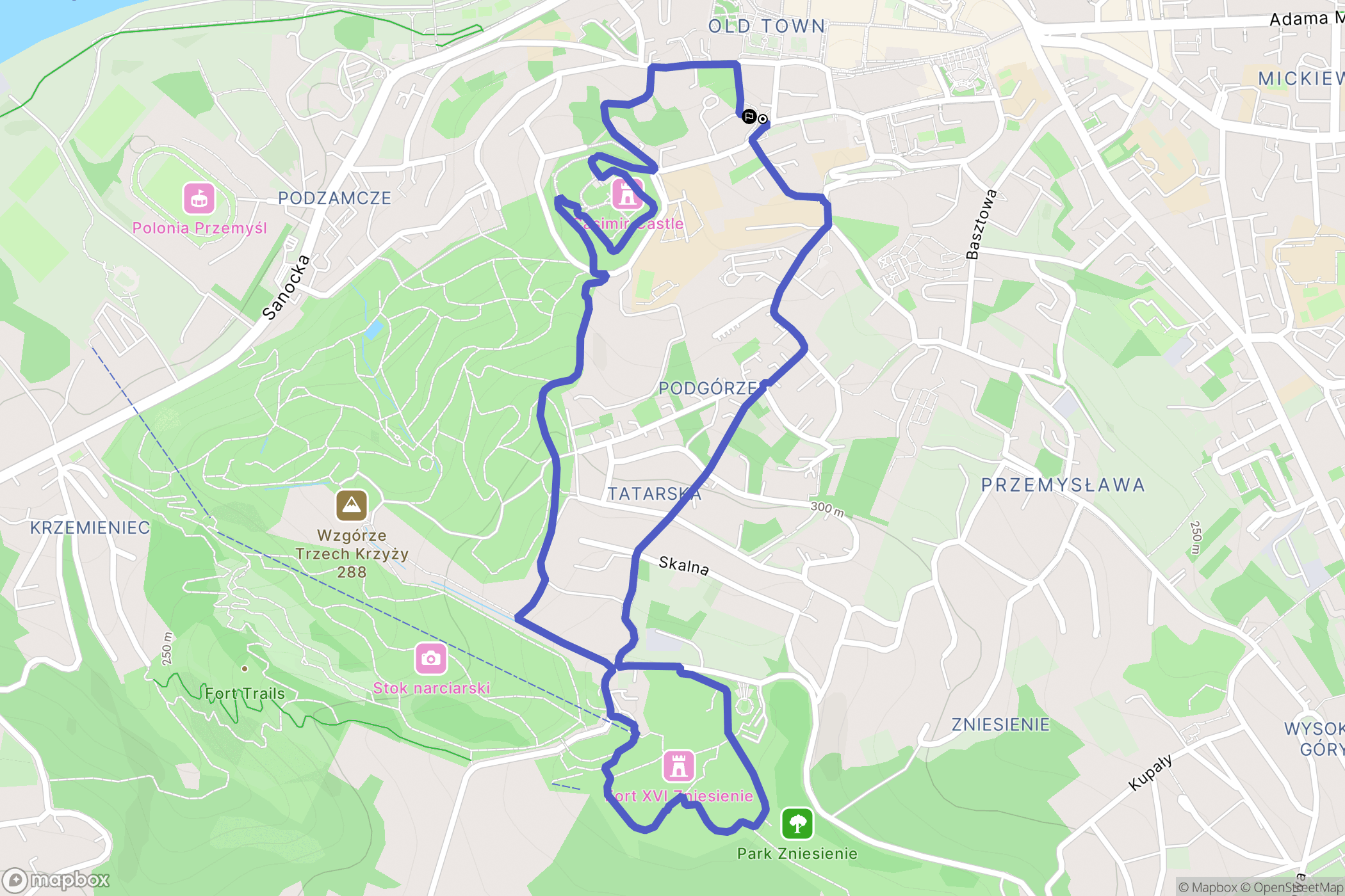 Przemyśl: mapa trasy - Poland