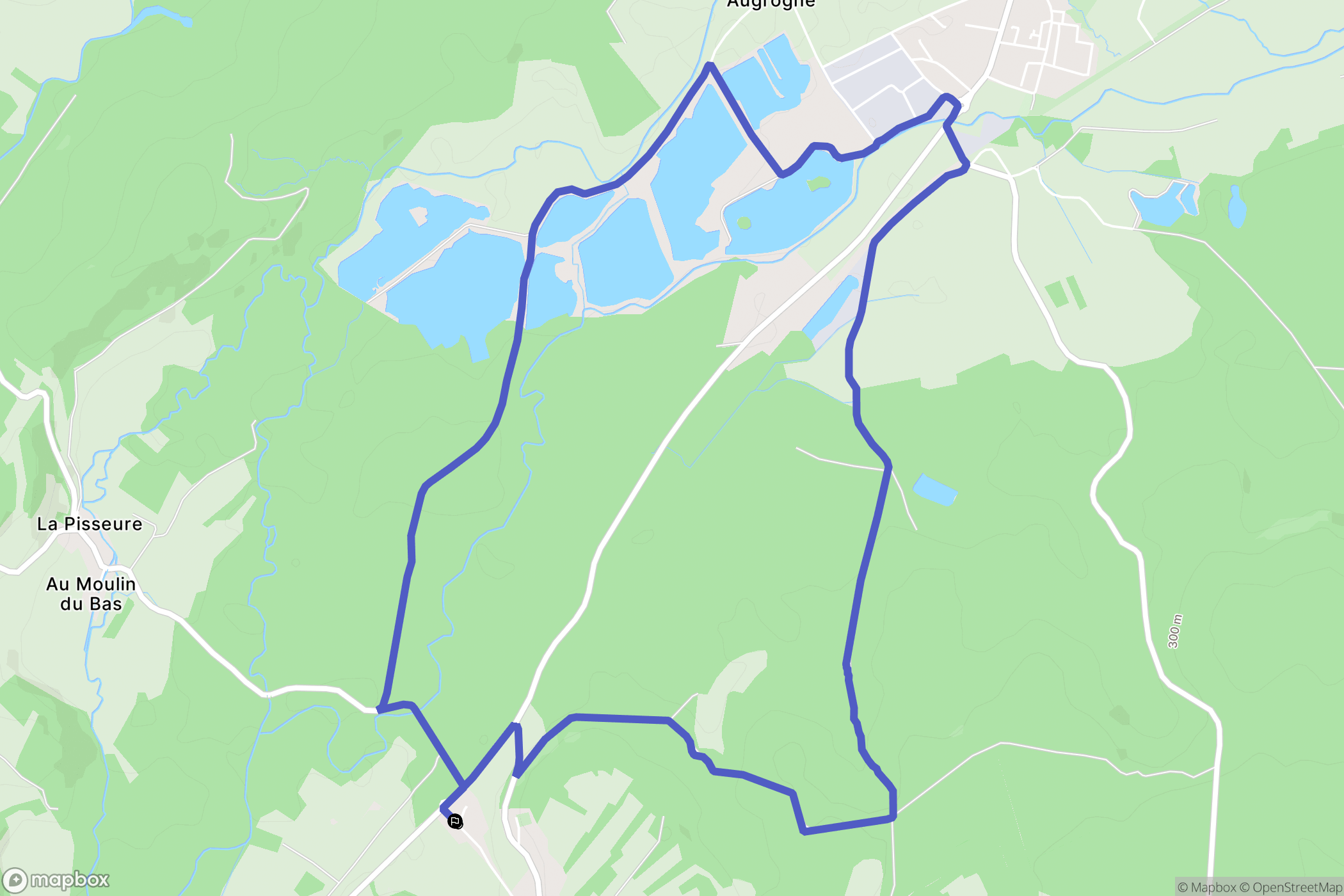Ainvelle : carte du parcours de randonnée - France
